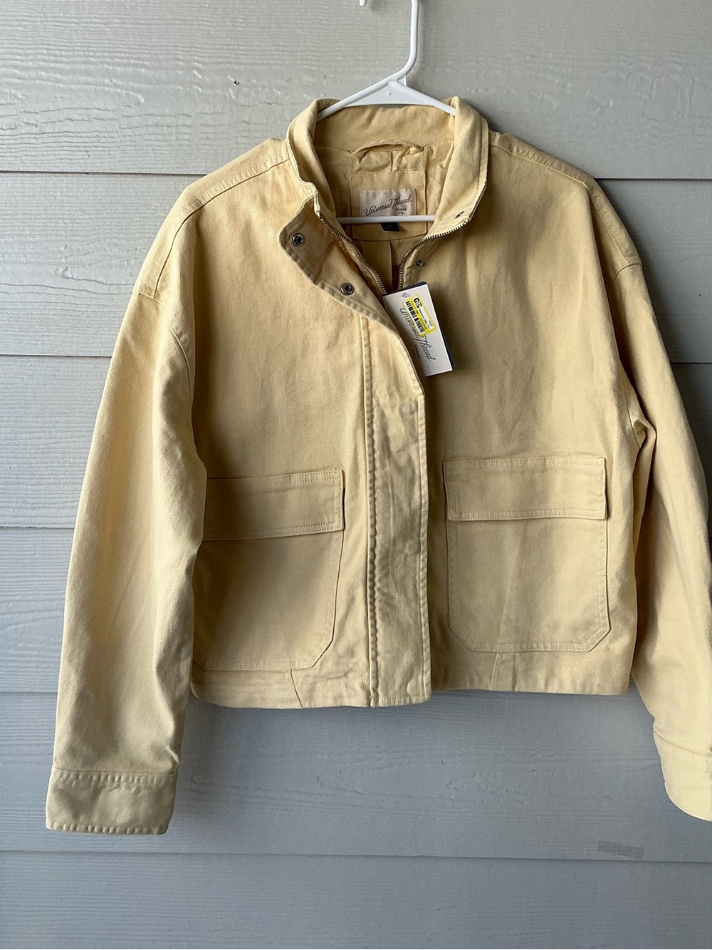 Universal Thread Pale Yellow Canvas Jacket with Silver Hardware - Picture 2 of 5